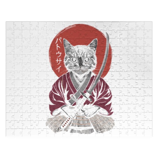 Neko Battousai Samurai Cat Classic Jigsaw Puzzles