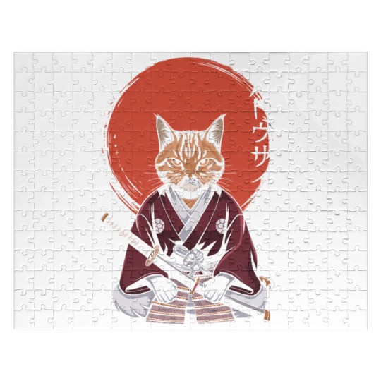 Neko Battousai Samurai Cat Classic Jigsaw Puzzles
