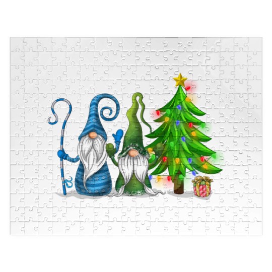 Merry Christmas Gnomes Xmas Family Men Women Jigsaw Puzzles