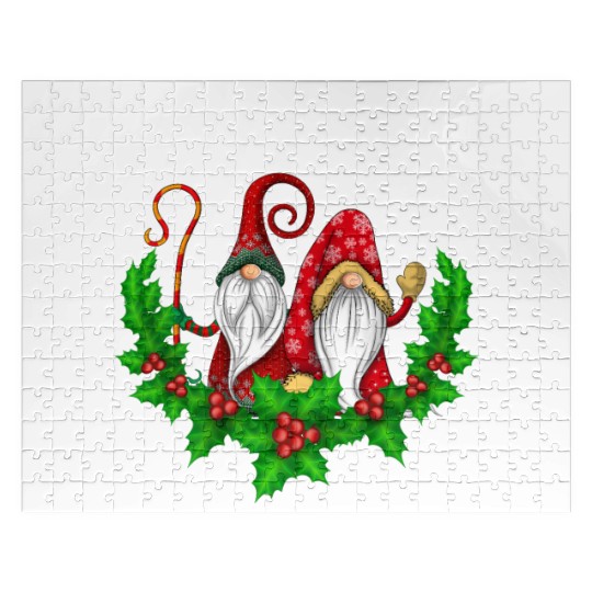 Merry Christmas Gnomes Xmas Family Men Women Jigsaw Puzzles