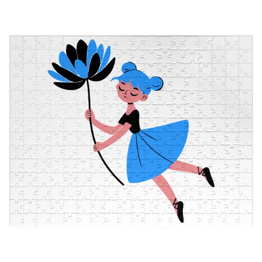 Blue Daisy Dreamer Jigsaw Puzzles