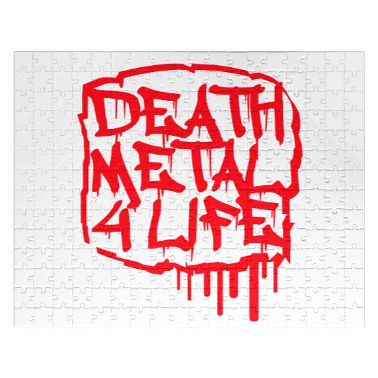 Heavy death metal 4 life hard rock music graffiti Jigsaw Puzzles