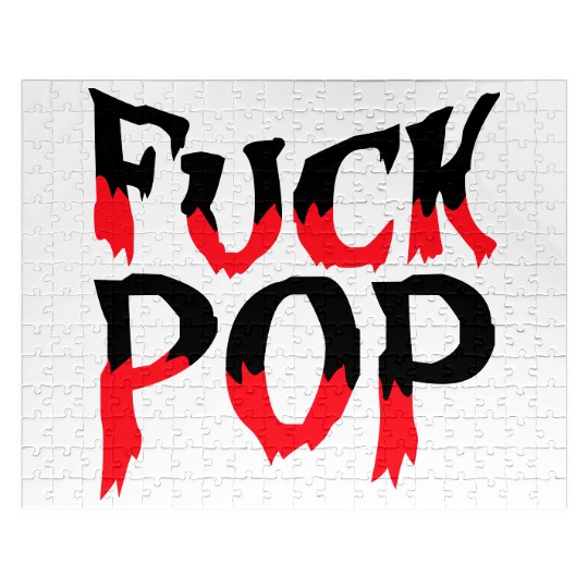 Fuck pop charts music heavy metal hard rock love Jigsaw Puzzles
