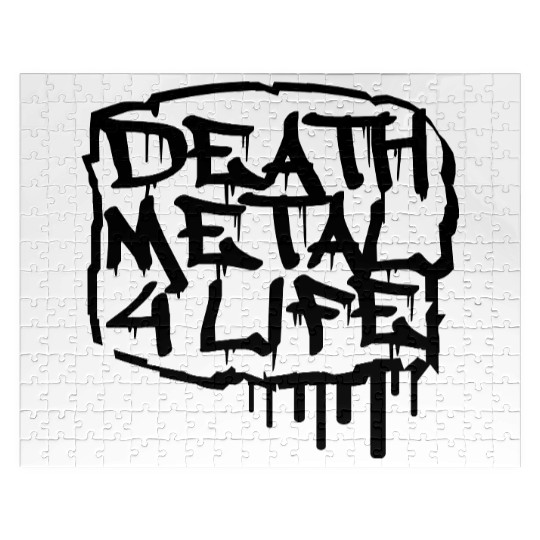 Heavy death metal 4 life hard rock music graffiti Jigsaw Puzzles