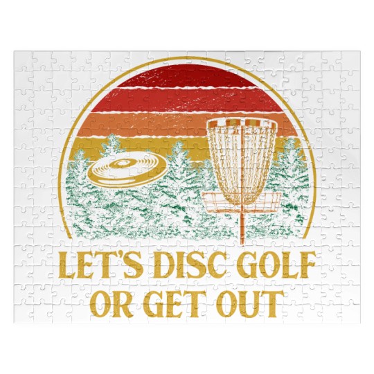 Lets Disc Golf or Get Out Funny Husband and Wife H Jigsaw Puzzles