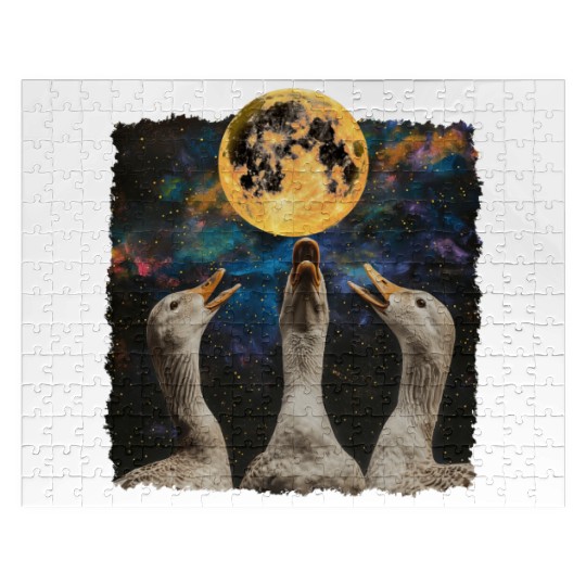 Ducks Farm Animal Farmer Howling Moon Jigsaw Puzzles