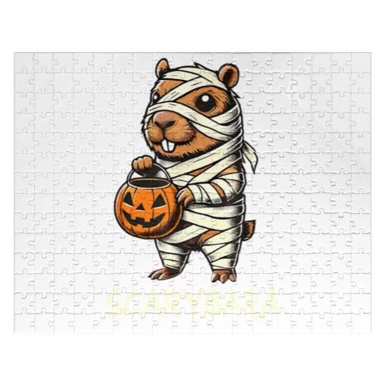 Cute Capybara Mummy Trick or Treat Halloween Jigsaw Puzzles