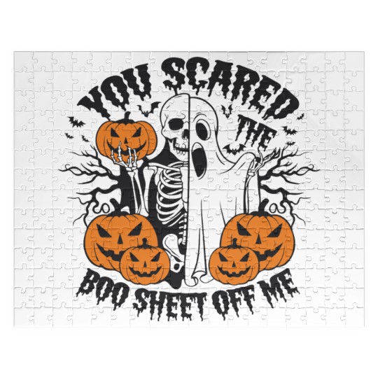 A skeleton with a Halloween costume on it Jigsaw Puzzles