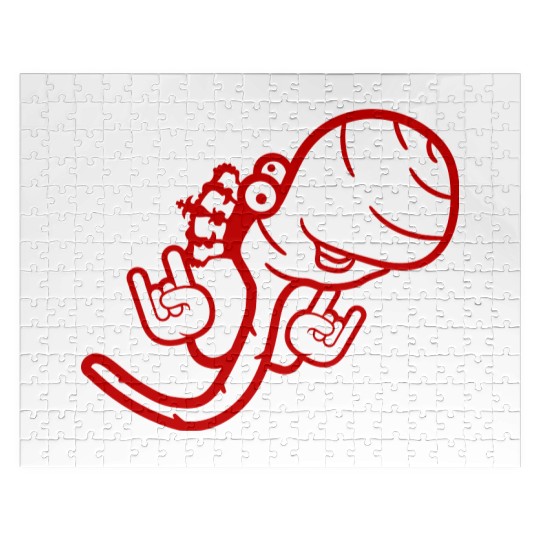 Cute Cool Worm Crown King Party Animal Fun Monster Jigsaw Puzzles