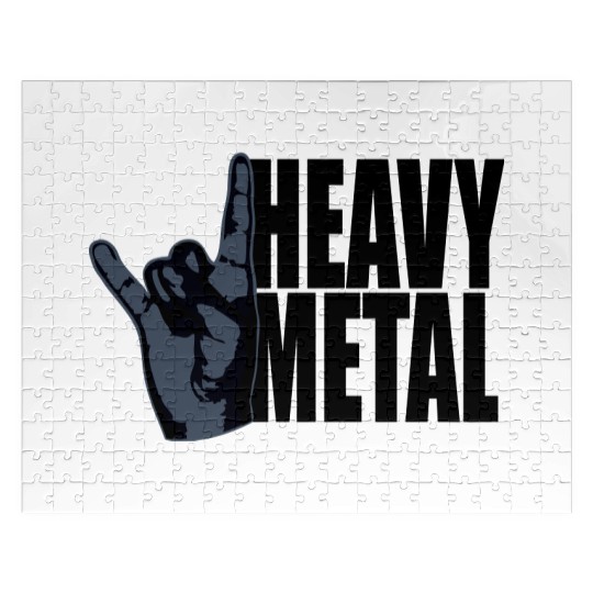 Heavy Metal Fun Hard Rock Music Horns Hand Gesture Jigsaw Puzzles