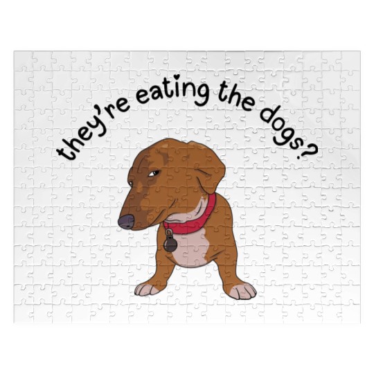 They're Eating The Dogs Funny Trump Kamala Harris Jigsaw Puzzles