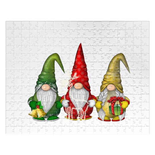 Three Funny Gnomes Christmas Gift Jigsaw Puzzles