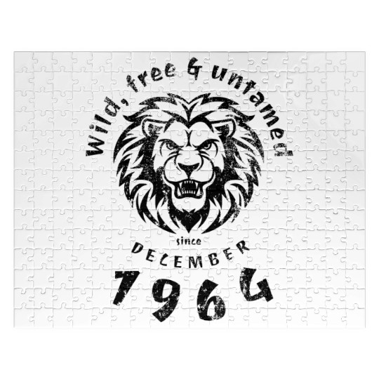 60th birthday Wild, free & untamed since 12/1964 Jigsaw Puzzles