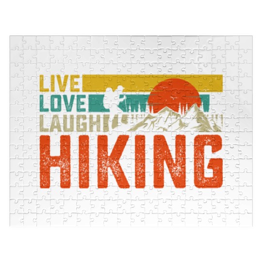Live love laugh hiking Jigsaw Puzzles