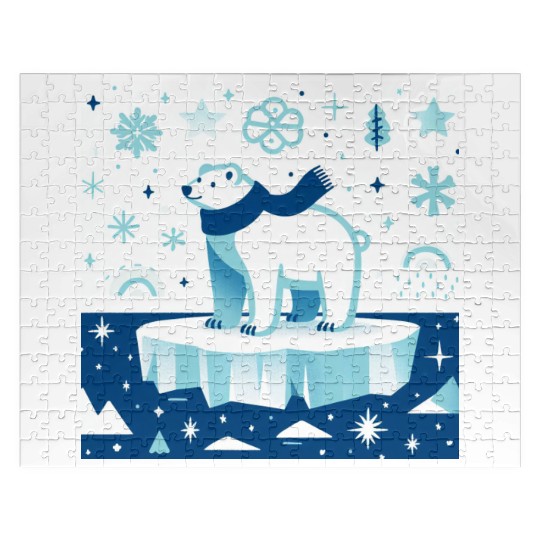 Polar Bear in Winter Wonderland Jigsaw Puzzles