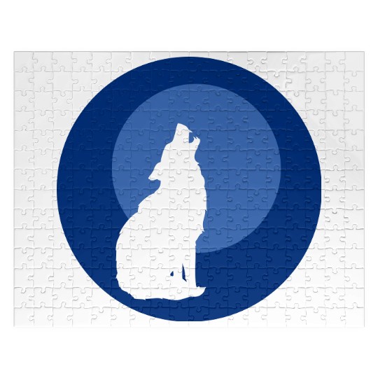 Wolf Moon Nature Vector Jigsaw Puzzles