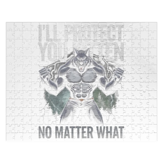 I'll Protect You Kitten Alpha Wolf Jigsaw Puzzles