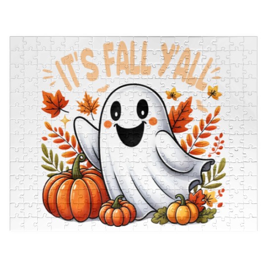 Retro It s Fall Y all Pumpkin Spice Latte Jigsaw Puzzles