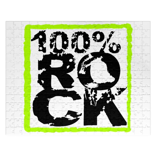 100 % Percent Rock Heavy Metal Music Text Logo Jigsaw Puzzles