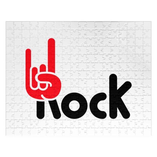 Heavy Metal Fun Hard Rock Music Horns Hand Gesture Jigsaw Puzzles