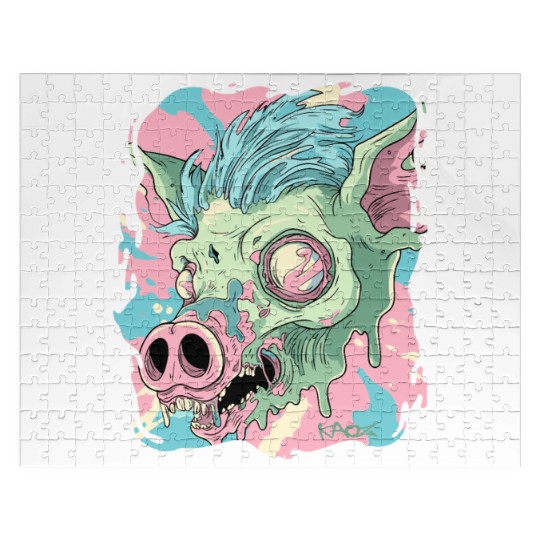 Psychedelic Dreams Pig Jigsaw Puzzles