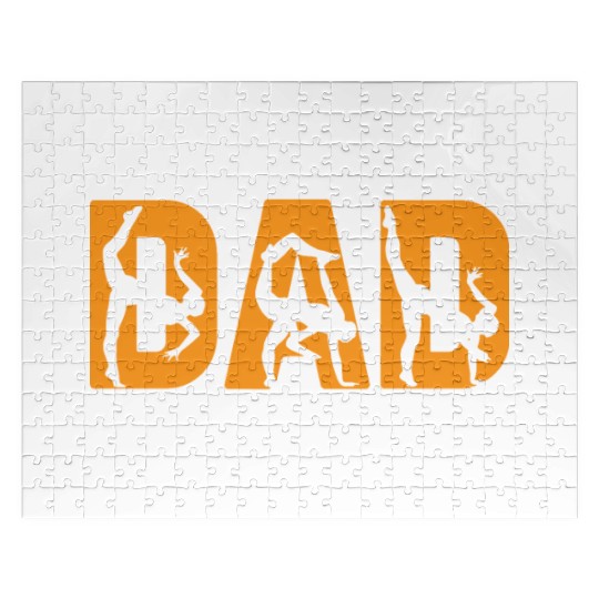 Like Louder & Proudere Dad Funny Gymnastics Dad Jigsaw Puzzles