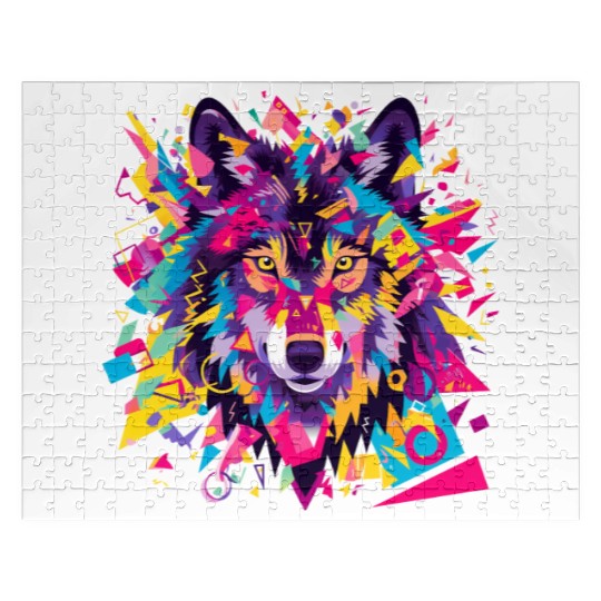 Majestic Pop Art Alpha Wolf - Vibrant Cool Jigsaw Puzzles