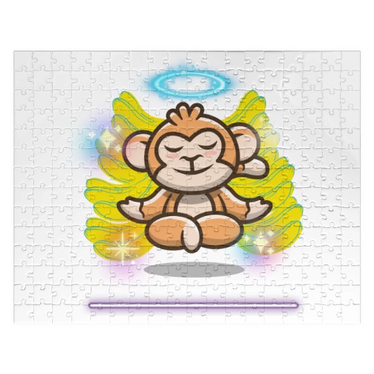 yoga monkey Jigsaw Puzzles