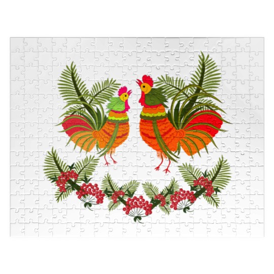 Rooster with hen Jigsaw Puzzles