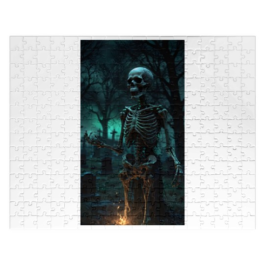 Rising Skeleton in the Graveyard Jigsaw Puzzles