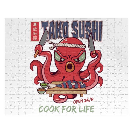 Octopus Sushi Bar Raw fish roll Takoyaki Jigsaw Puzzles