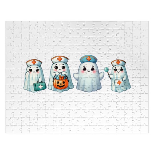 Boo Boo Crew Nurse Gifts Funny Halloween Costume Jigsaw Puzzles