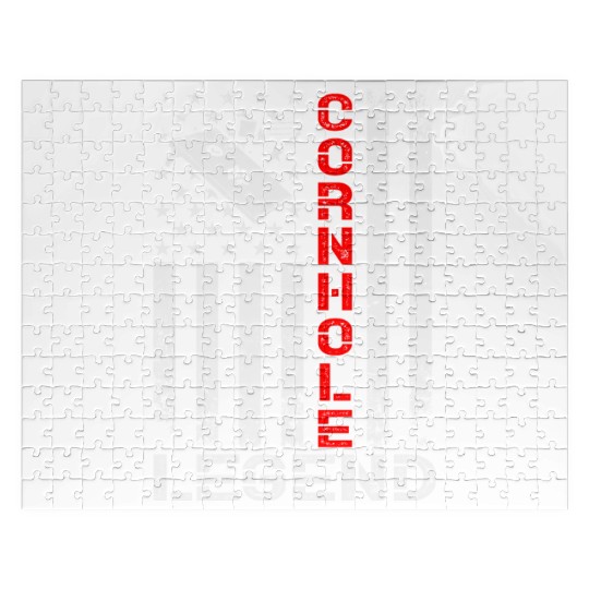 Cornhole Legend US American Flag Jigsaw Puzzles