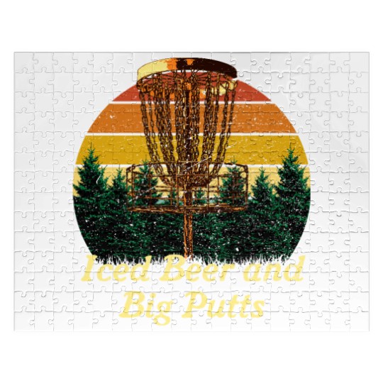 Iced Beer and Big Putts Disc Golf Beer Lover Golfe Jigsaw Puzzles