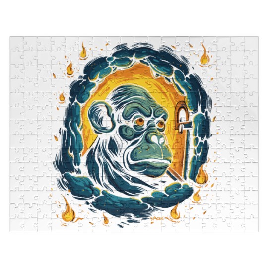 Night of the Starry Dungeon Monkey Jigsaw Puzzles