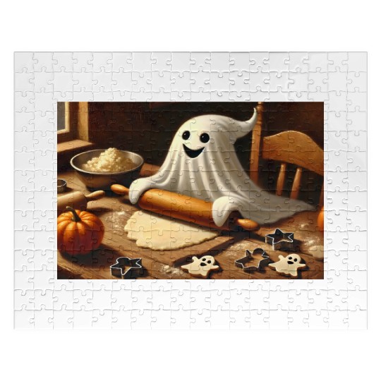 Ghost baking cookies: Sweet Halloween fun Jigsaw Puzzles