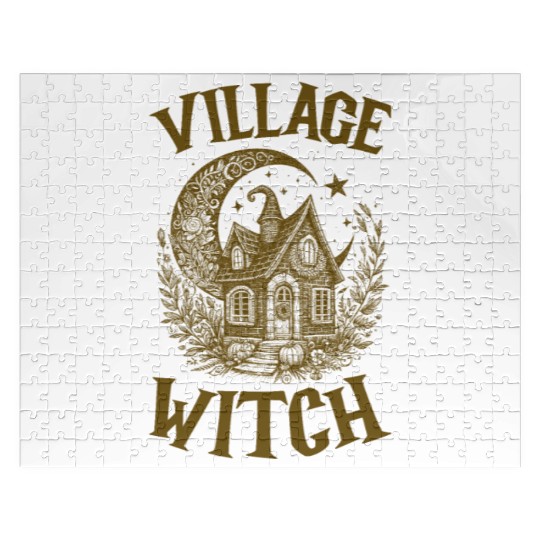 Village Witch Salem Vintage Halloween Jigsaw Puzzles