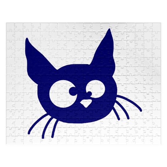 Crazy Cat Squinting Funny Eyes Grimace Fun Cartoon Jigsaw Puzzles