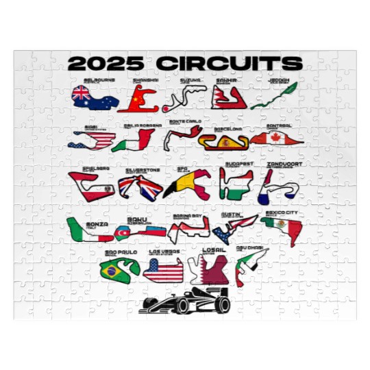 Formula Racing 2025 Circuits Race Car Mens Formula Jigsaw Puzzles