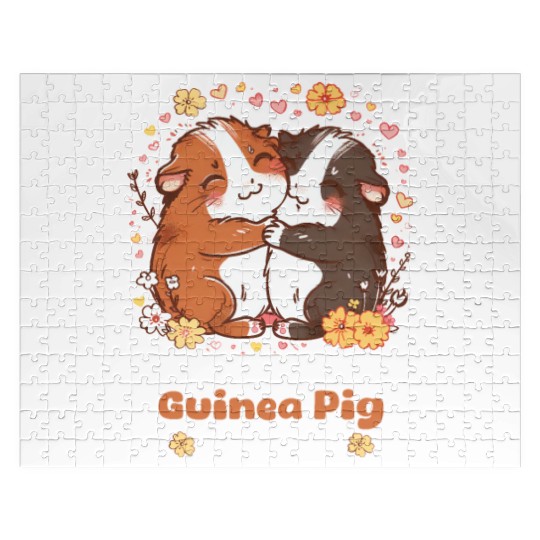 Guinea Pig Life’s Better With Guinea Pig Cuddles Jigsaw Puzzles