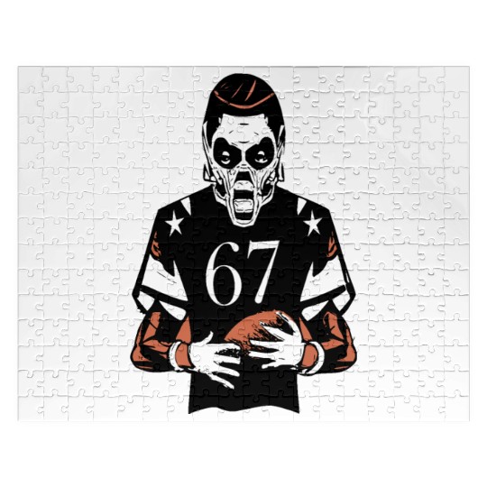 Fearless Gridiron Beast - Monster Football Player Jigsaw Puzzles
