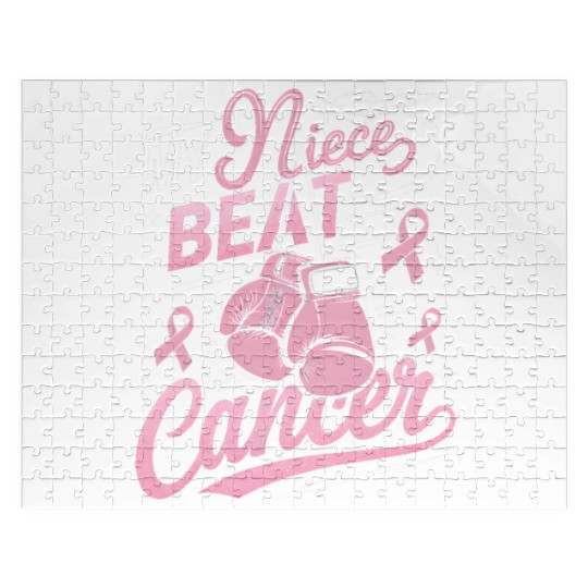 My Niece Beat Cancer Breast Cancer Awareness Jigsaw Puzzles