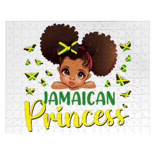 Jamaica Princess Flag for Girls Jamaican Pride Jigsaw Puzzles
