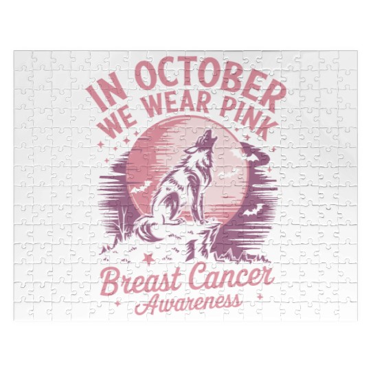 Breast Cancer Design - Wolf Jigsaw Puzzles