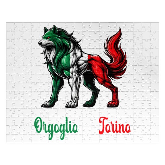 The pride of Turin Italy flag Jigsaw Puzzles