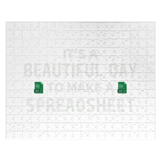 It's a Beautiful day to make a Spreadsheet - Excel Jigsaw Puzzles