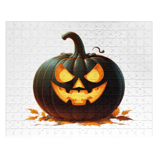 Midnight Glow: Enchanted Halloween Pumpkin Jigsaw Puzzles