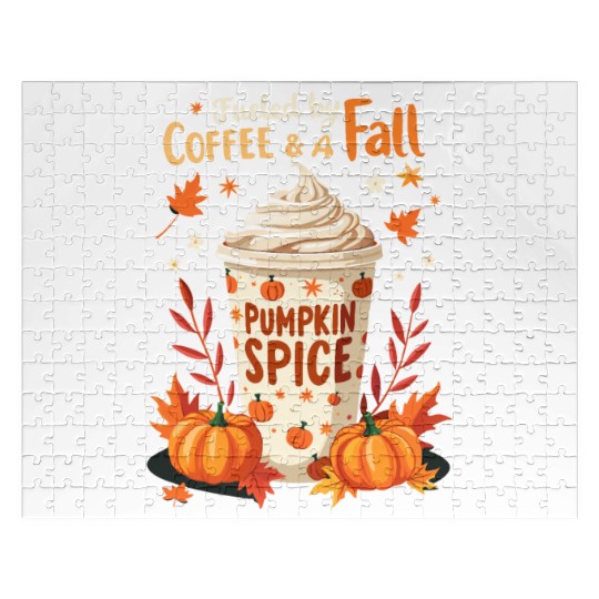 Fueled by Coffee & Fall Vibes Jigsaw Puzzles