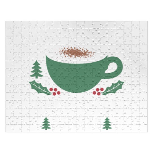 Filled With Christmas Spirit Festive Mug Design Jigsaw Puzzles