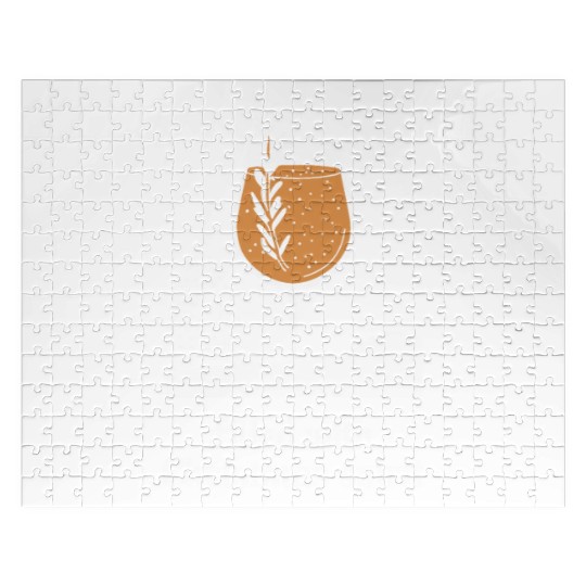 Filled with Christmas Spirit Festive Wine Glass Jigsaw Puzzles